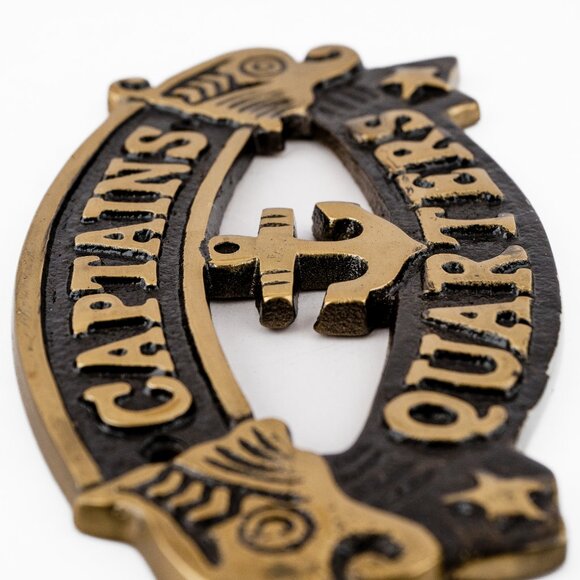 Captain's Quarters Door Plate Nautical Charm Plaque, Ship Boat Sign, Wall Decor - Picture 8 of 12